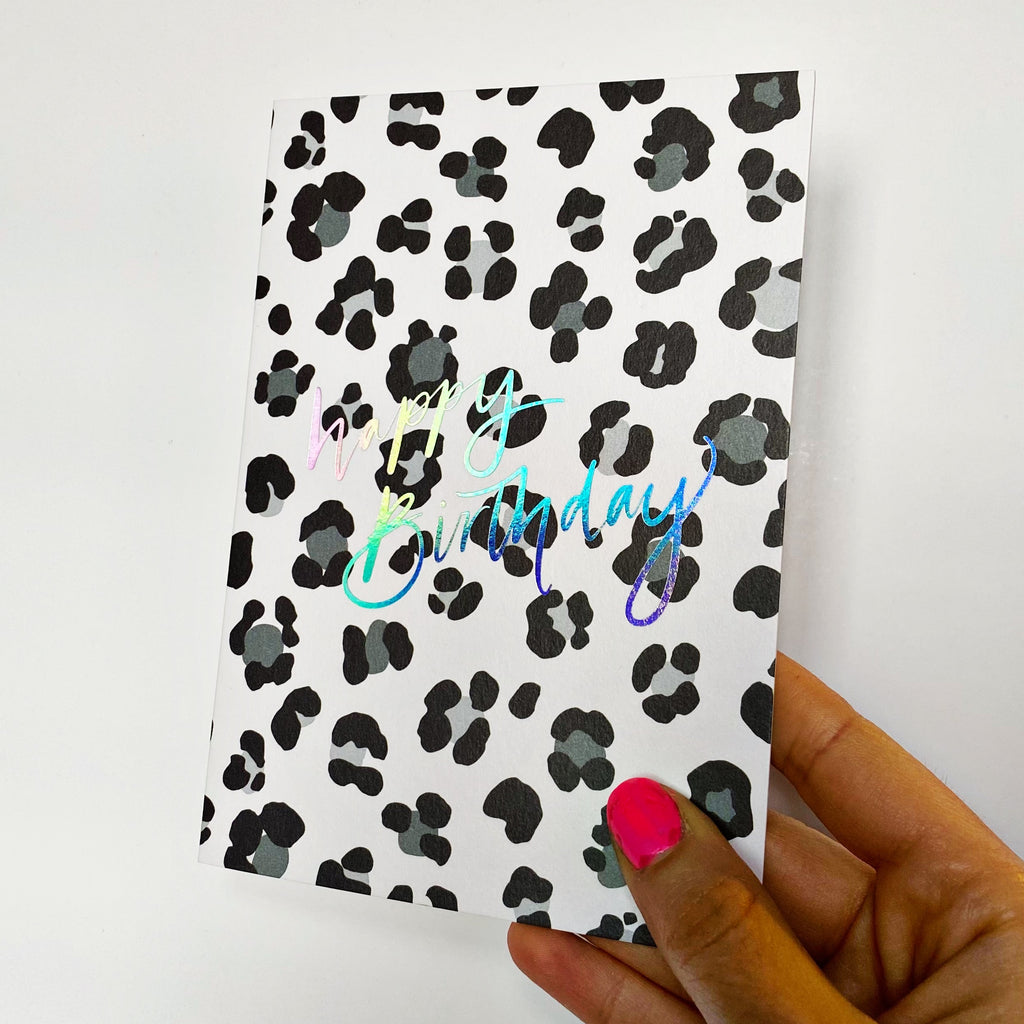 Birthday leopard- holo