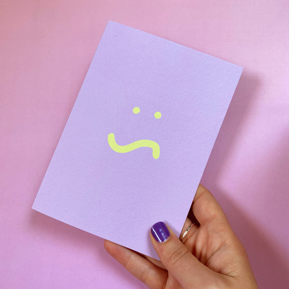 Funny face card