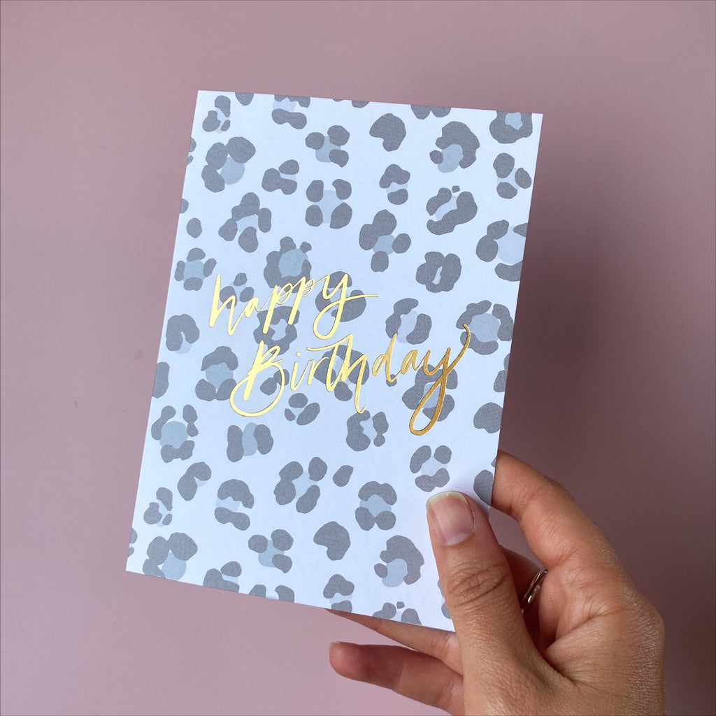 Birthday leopard- gold
