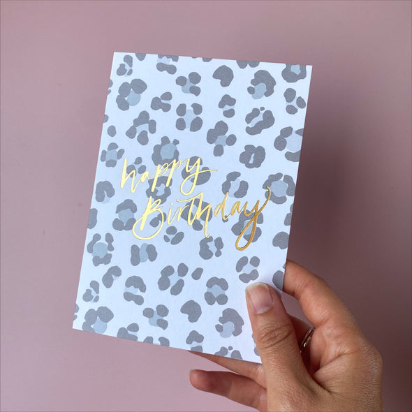 Birthday leopard- gold