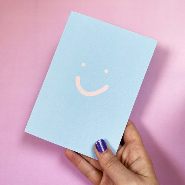 Happy face card
