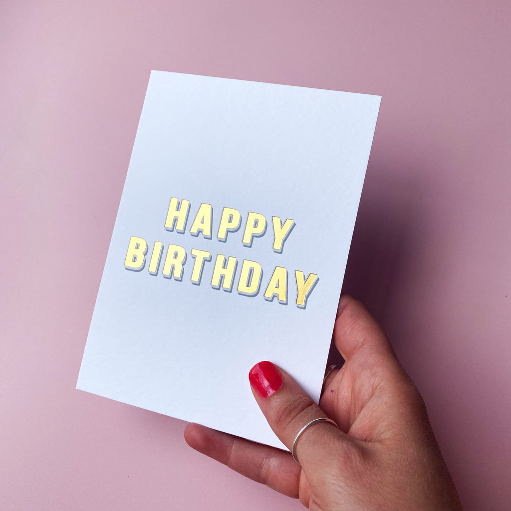 Birthday sign - gold