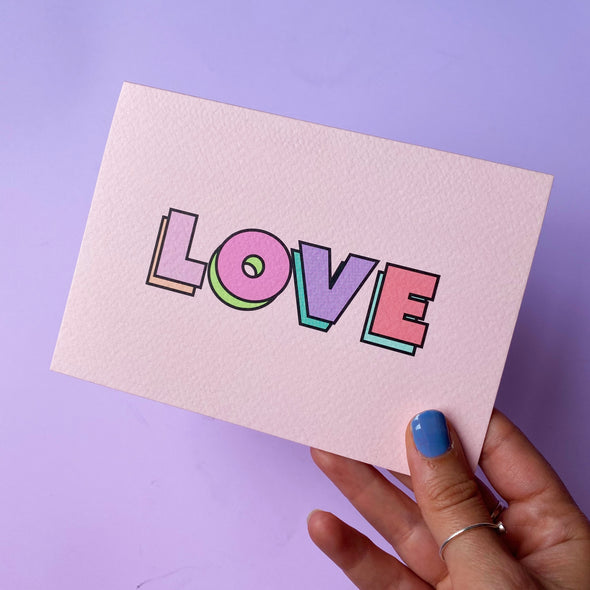 LOVE bold letters card
