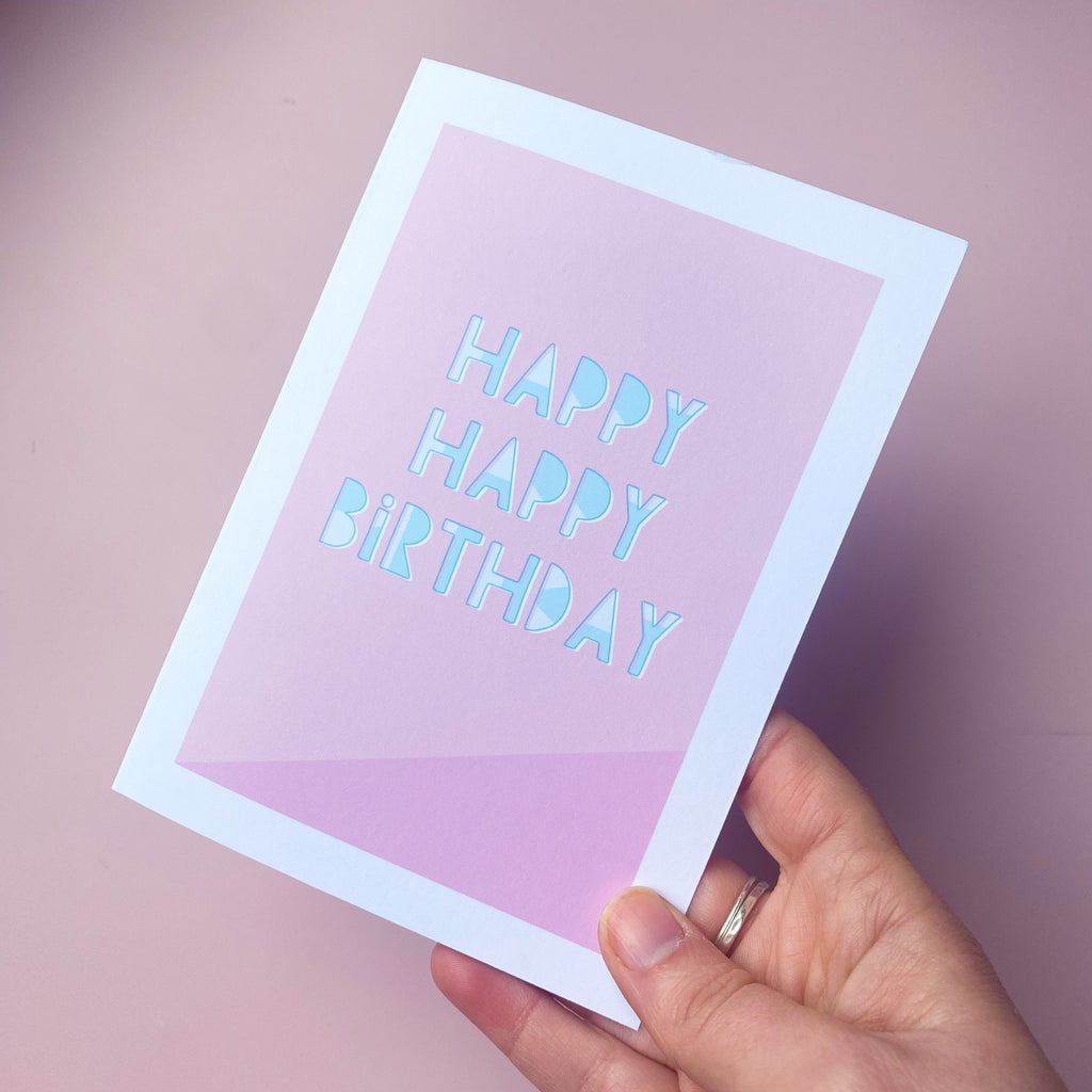 Neon Card - Happy Happy Birthday