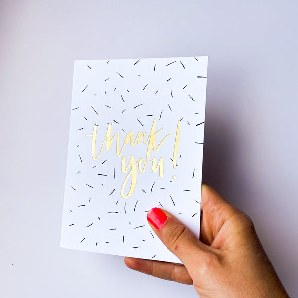 thank you calligraphy - gold