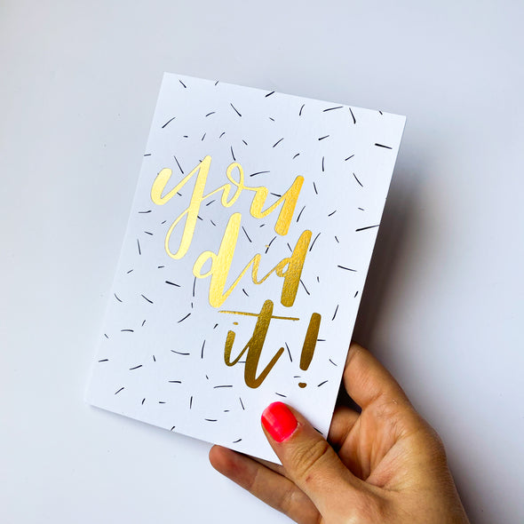 you did it - gold
