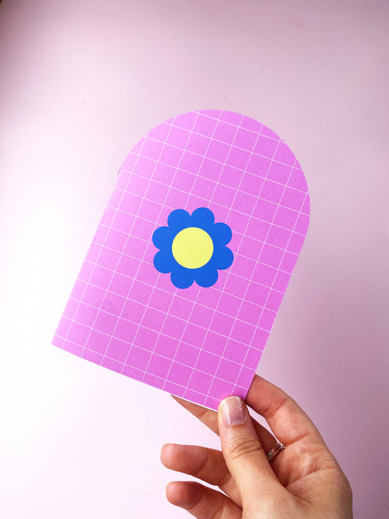 Pink Flower - Arch Card