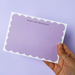 Personalised Scallop Note Cards