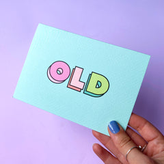 OLD bold letters card