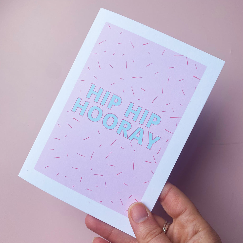 Neon Card - Hip Hip Hooray