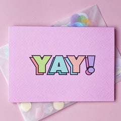 YAY! bold letters card