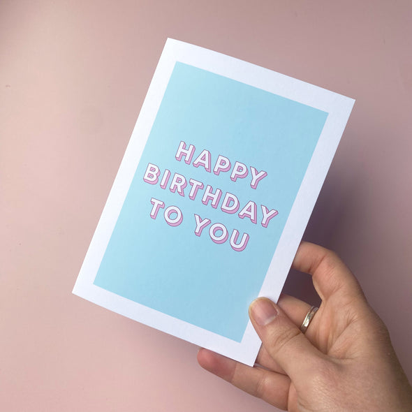 Neon Card - Happy Birthday to You