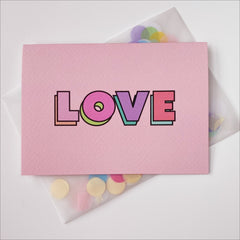 LOVE bold letters card