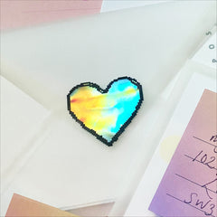 Holographic heart envelope seals