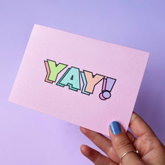 YAY! bold letters card